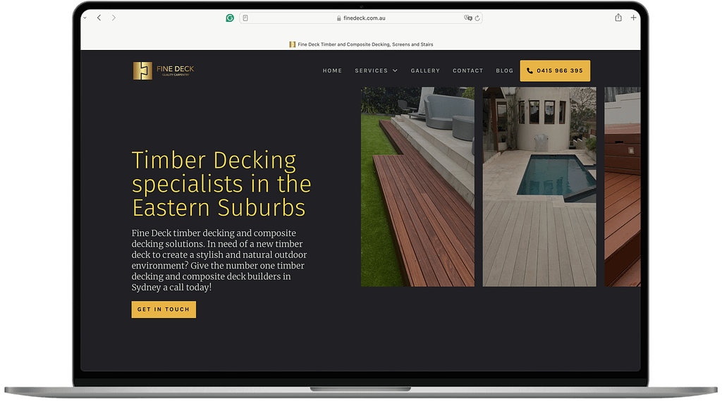 Fine Deck's Website | Managed and SEO by Eiren Martin