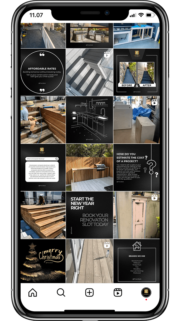 Fine Deck's Instagram Profile | Managed by Eiren Martin