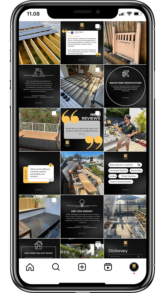 Fine Deck's Instagram Profile | Managed by Eiren Martin